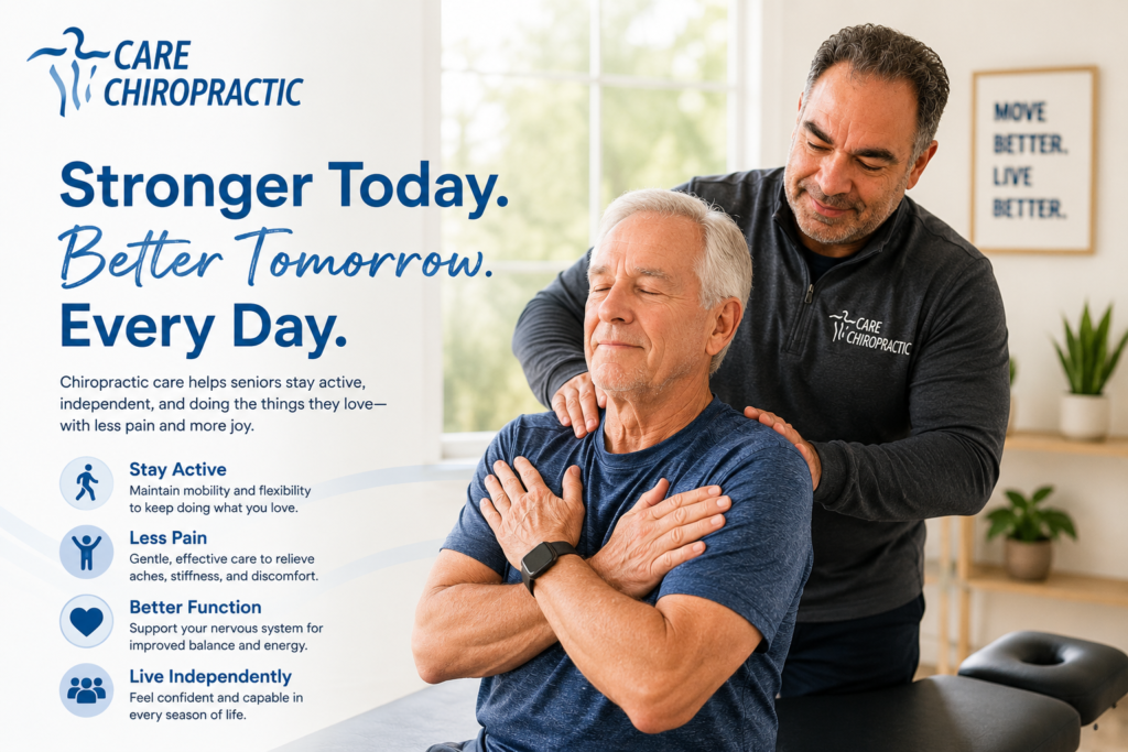 Senior Chiropractic Care at Care Chiropractic in Marion Ia 52302.