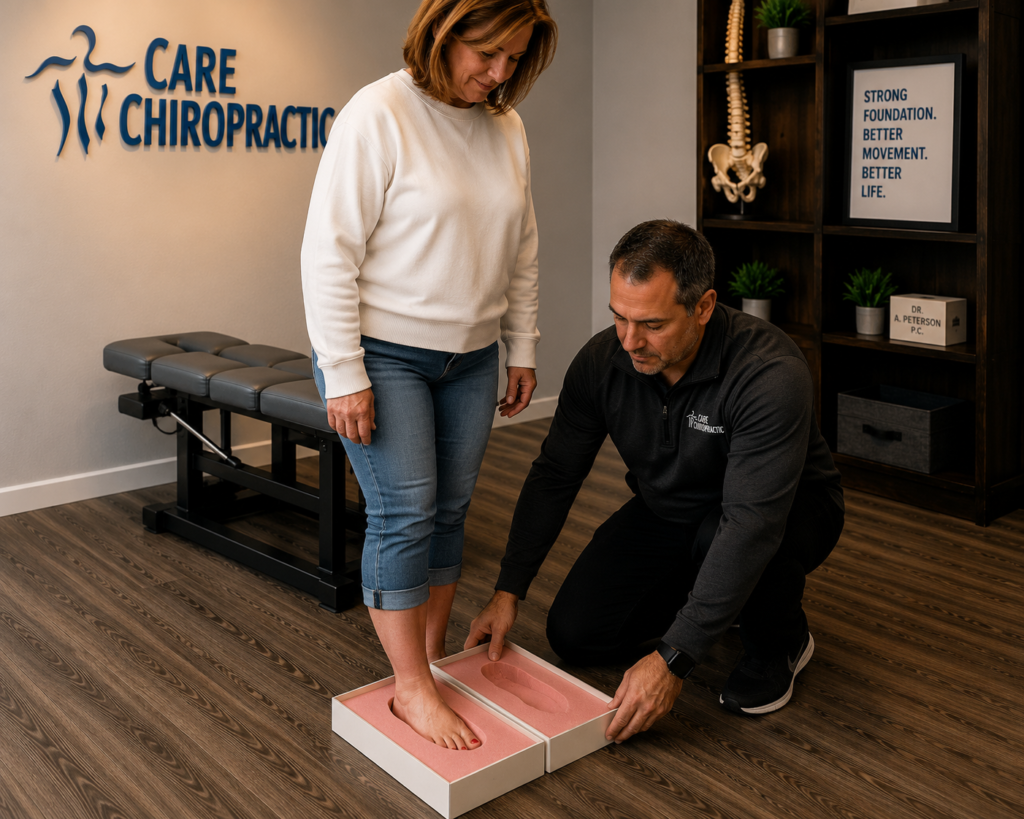 Orthotic Fittings at Care Chiropractic in Marion IA.