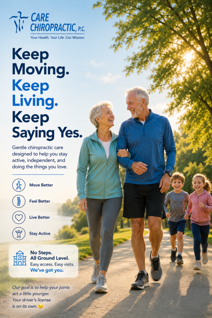 Senior Chiropractic Care at Care Chiropractic in Marion IA 52302.