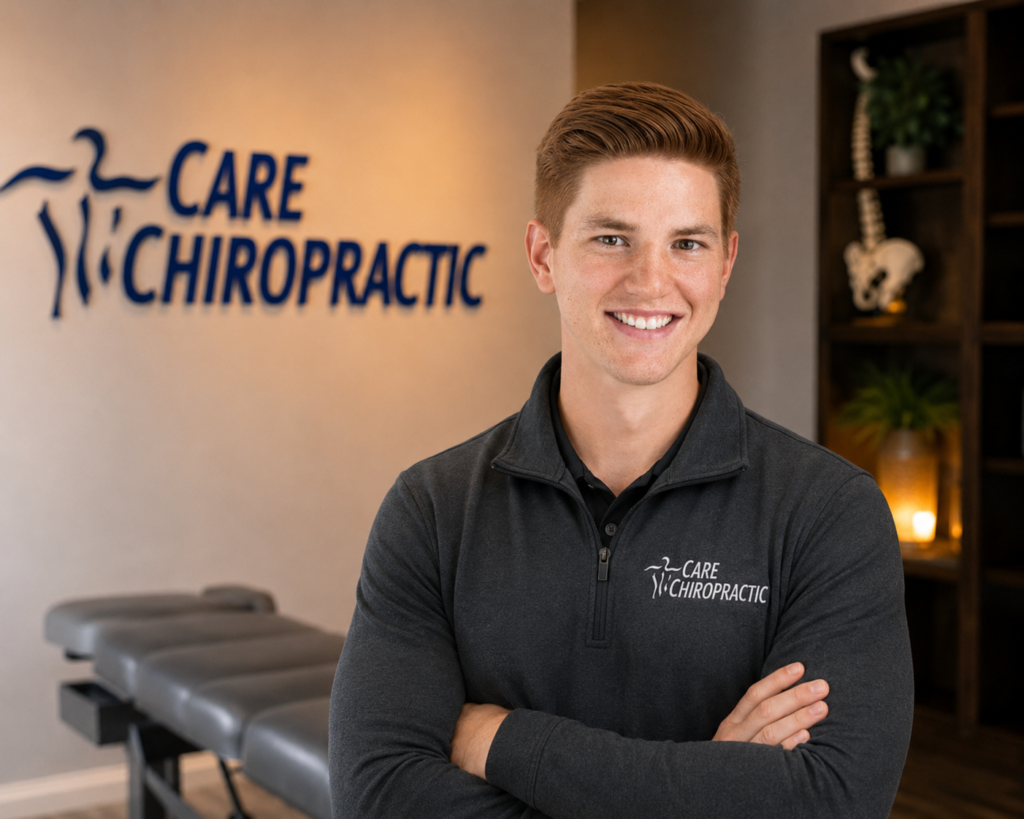 Dr. Brennan Gibbs at Care Chiropractic in Marion IA 52302.