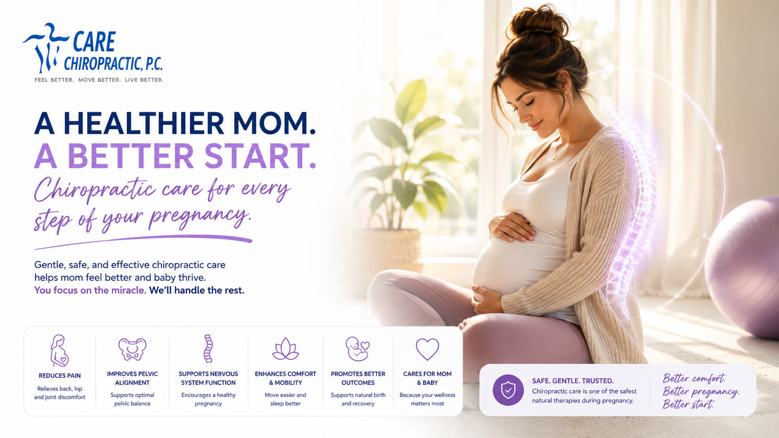 Pregnancy Chiropractic Care at Care. Chiropractic in Marion IA.