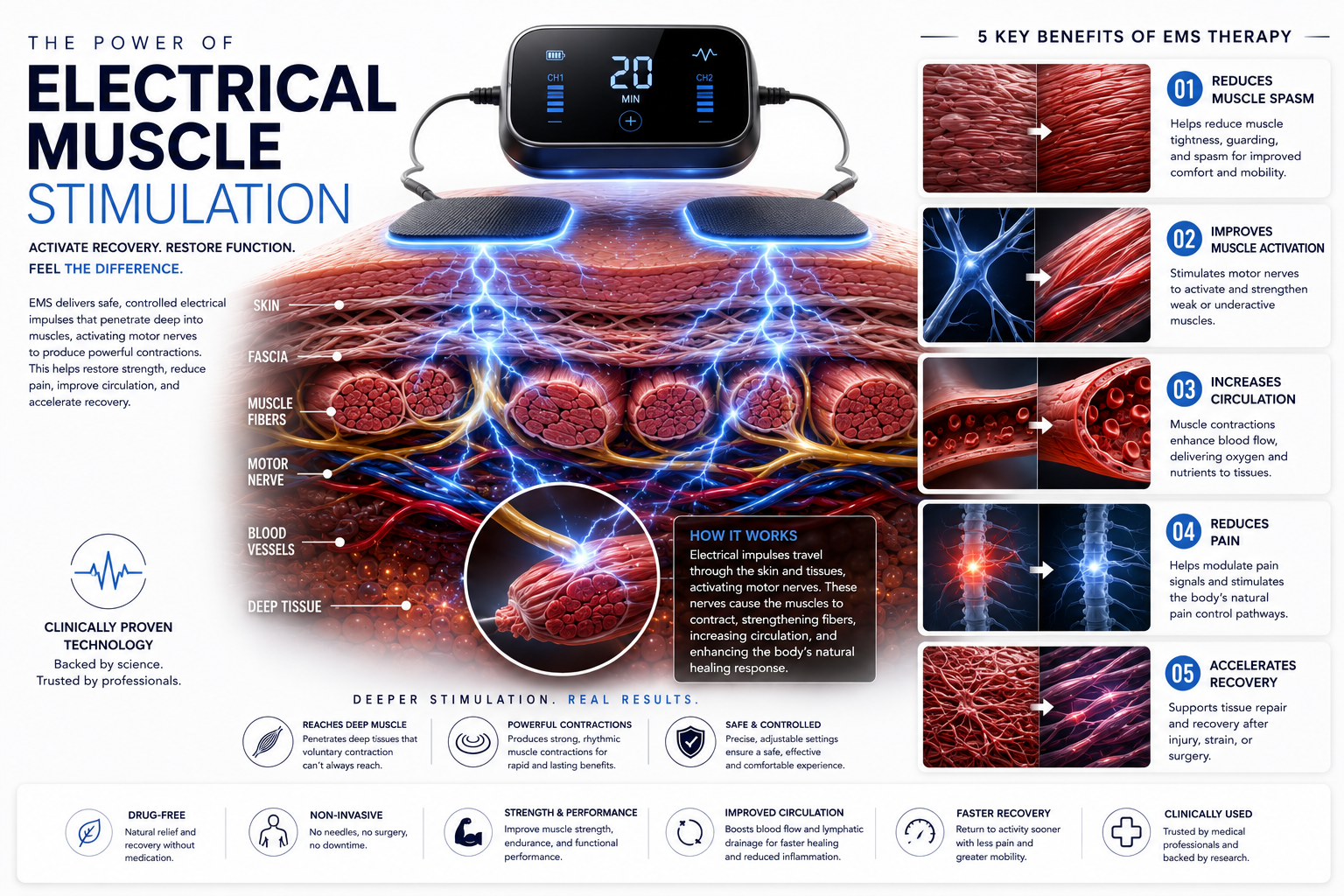 Electric Muscle Stimulation at Care Chiropractic in Marion IA